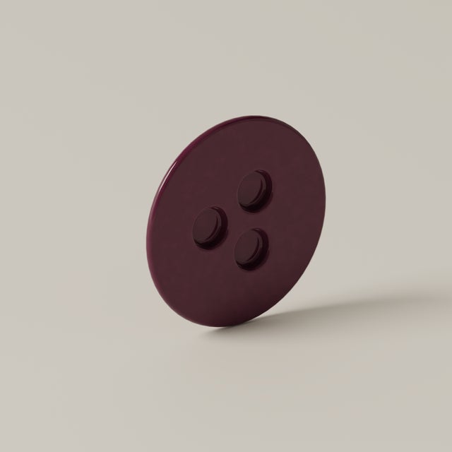 Cuuup Super Glossy Porpora Coffee Cup and Saucer by Burgio., Set of 2 For Sale - Image 4 of 5