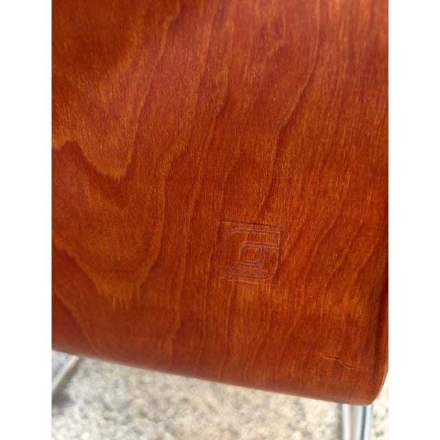 Maroon Mid-Century Pagholz Chair from Flötotto, 1960s For Sale - Image 8 of 11