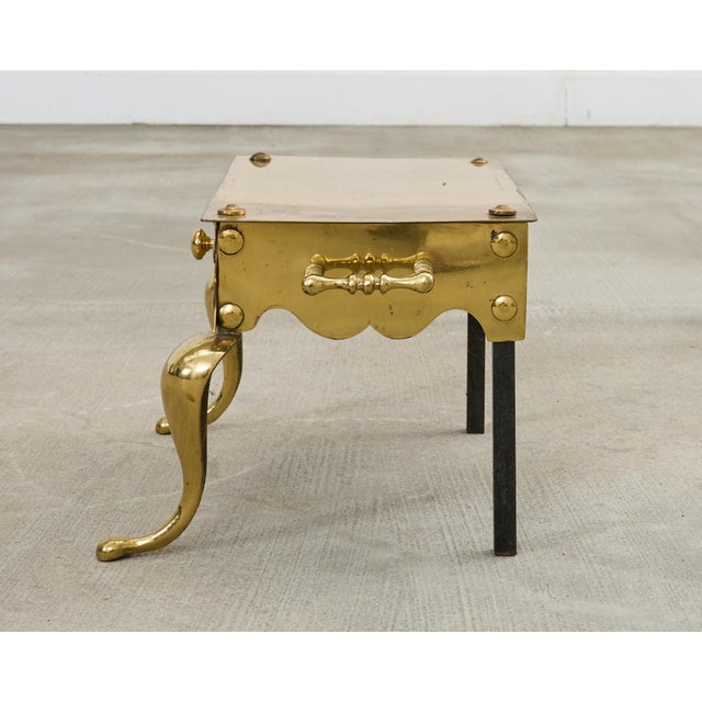 Metal 19th Century English Patinated Brass Footman Trivet Stand For Sale - Image 7 of 12