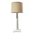 Modern Tapered Organic Fluted Matte White Table Lamp For Sale