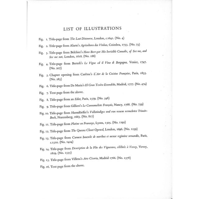 White "Bibliotheca Gastronomica: A Catalogue of Books and Documents on Gastronomy (Inscribed)" 1953 Simon, Andre L. For Sale - Image 8 of 12