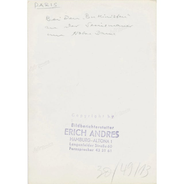 Little Boy With Milkcan in Paris, France, 1950s, Silver Gelatine Print For Sale - Image 4 of 5