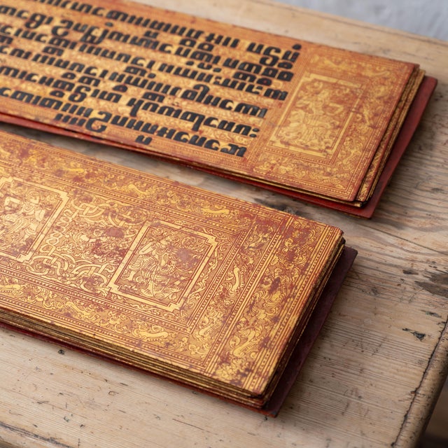 Late 19th Century Burmese Kammavaca Lacquer Manuscript, c.1880 For Sale - Image 5 of 12