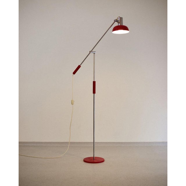 Daru Adjustable Floor Lamp by Tibor Nádai, 1970s, in Restored conditions. Designed 1970 to 1979 This piece is attributed...