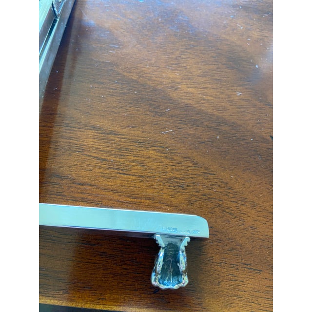 Metal Vintage Ciardini 925 Sterling Silver Glass Picture Frames - Set of 2 For Sale - Image 7 of 14