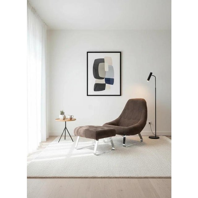 Set of Earth Chair and Ottoman by Percival Lafer, Brazil, 1970s For Sale - Image 3 of 5