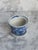 Mid-Century Modern 1980s Blue and White Flowers Porcelain Planter For Sale - Image 3 of 13