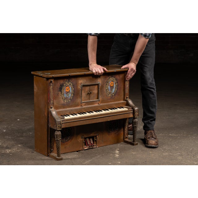 c. 1950s-1960s; Radiant Lite & Neon Company - North Hollywood, CA Miniature upright piano cabinet constructed of solid...