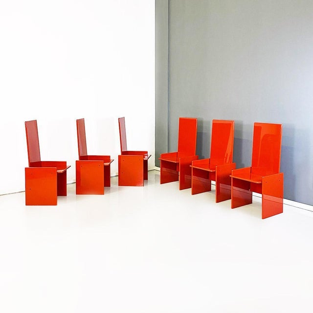 Kazuki Chairs in Red Lacquered Wood attributed to Kazuhide Takahama for Simon Gavina, 1969, Set of 6 For Sale - Image 18 of 18