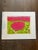 1960’s original folk art silkscreen serigraph laid on matboard in the style of Corita Kent. Measures 21.5x18 total and...