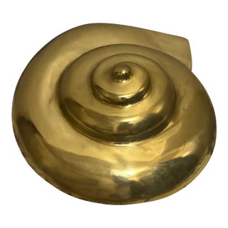 Solid Brass Ammonite Wall Decor For Sale