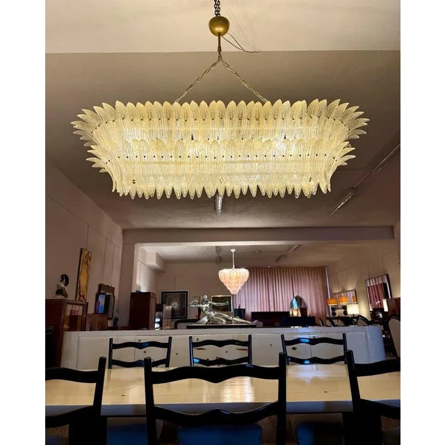 Vintage Italian Murano Palmette Pendant in Amber Glass, 2000s For Sale - Image 14 of 15