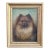 Small Antique 19th Century Oil Painting Portrait of a Pomeranian Dog For Sale