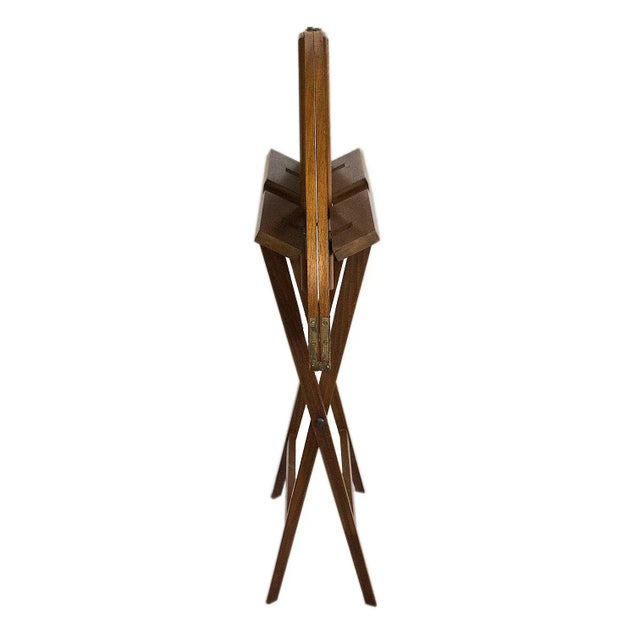 Mid-Century Modern Vintage Folding Danish Campaign Table For Sale - Image 3 of 9