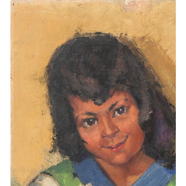 Portraiture 'Hopi Girl With Kachina Doll' by Katharine Benepe, California Woman Artist, 1936, Los Angeles Art Association, Taos For Sale - Image 3 of 10