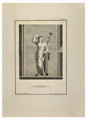 Aniello Cataneo, Dionysus Bacchus, Etching, 18th Century