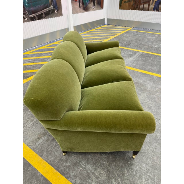 English George Smith Mohair Full Scroll Arm Sofa For Sale - Image 3 of 7