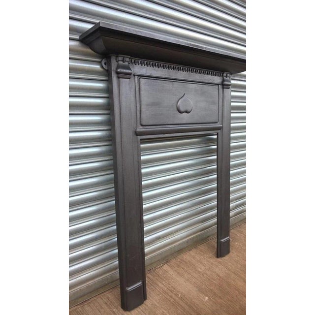 Black Edwardian Arts and Crafts Cast Iron Fireplace Surround, 1908 For Sale - Image 8 of 13