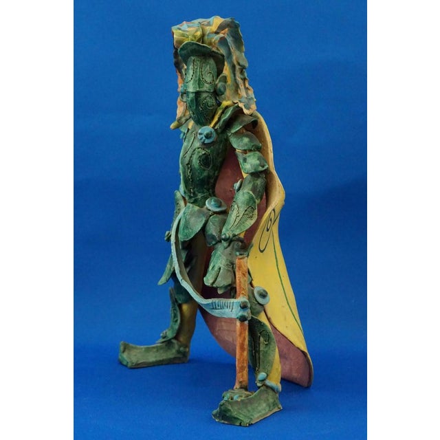 20th Century Ceramic Sculpture of a Medieval Knight by Dino Caruso, Italy For Sale - Image 9 of 18