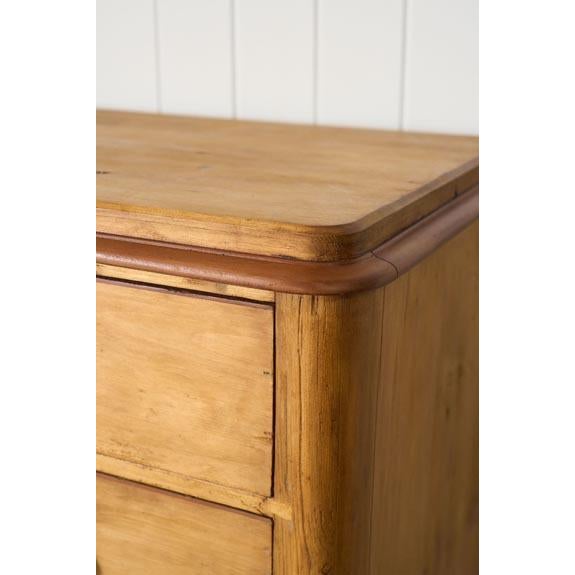 Mid 19th Century Mid 19th Century Victorian Large Two Over Three English Pine Chest With Extra Deep Bottom Drawer For Sale - Image 5 of 10