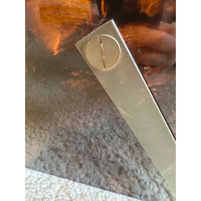 Acrylic Magazine Box with Brass Handle in Faux Tortoiseshell, 1970s For Sale - Image 13 of 18