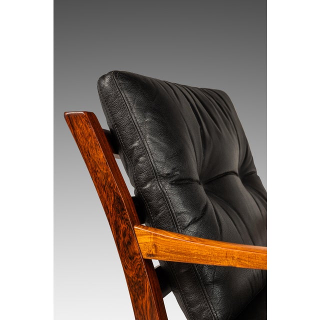 Mid-Century Danish Modern Model 806 Lounge Chair in Rosewood & Leather Attributed to Fredrik Kayser for Vatne Møbler, Norway, C. 1960s For Sale - Image 17 of 18