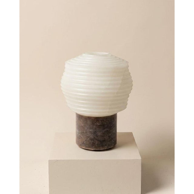 Papyrus Alabaster Table Lamp by Luis Gimeno For Sale - Image 4 of 9