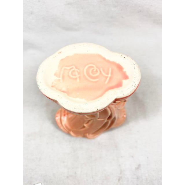 Peach Vintage McCoy Swan Vase For Sale - Image 8 of 9