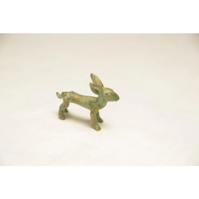 Mid 20th Century Vintage African Oxidized Bronze Hare For Sale - Image 5 of 6