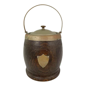 Early 20th-C. Oak Ice Bucket
