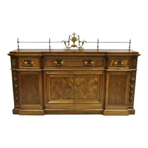 Karges French Neoclassical Style Mahogany Buffet Sideboard W/ Brass Urn Gallery