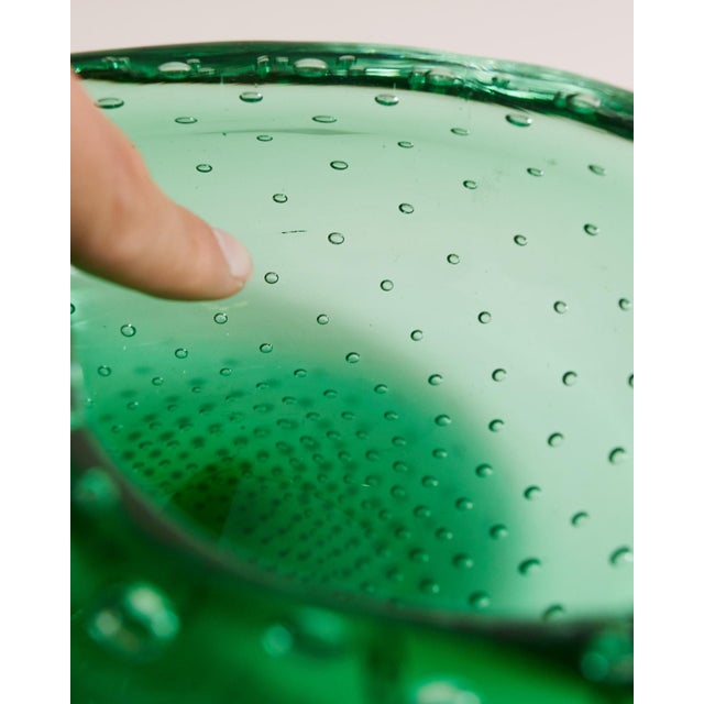 Green Murano Bullicante Shell Bowl For Sale - Image 15 of 16