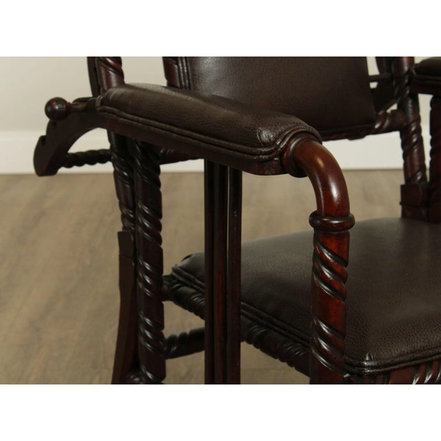 Hunzinger Antique Victorian Gothic Period Reclining Morris Chair For Sale - Image 12 of 13