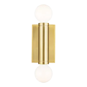 Thomas O'Brien by Visual Comfort Studio Beckham Modern Double Sconce, Brass