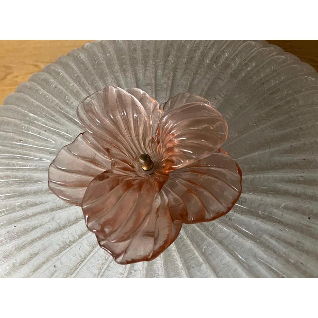 1980s Pink Murano Glass Ceiling Light, 1980s For Sale - Image 5 of 12