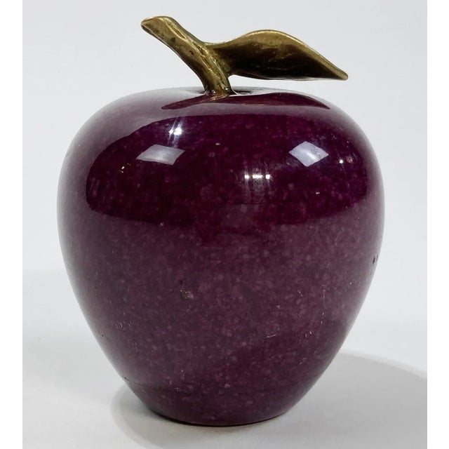 Vintage Stone Apple Paper Weight For Sale - Image 4 of 6