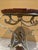 French Late 20th Century French Style Mixed Metal and Scalloped Wood Top Accent Table For Sale - Image 3 of 11