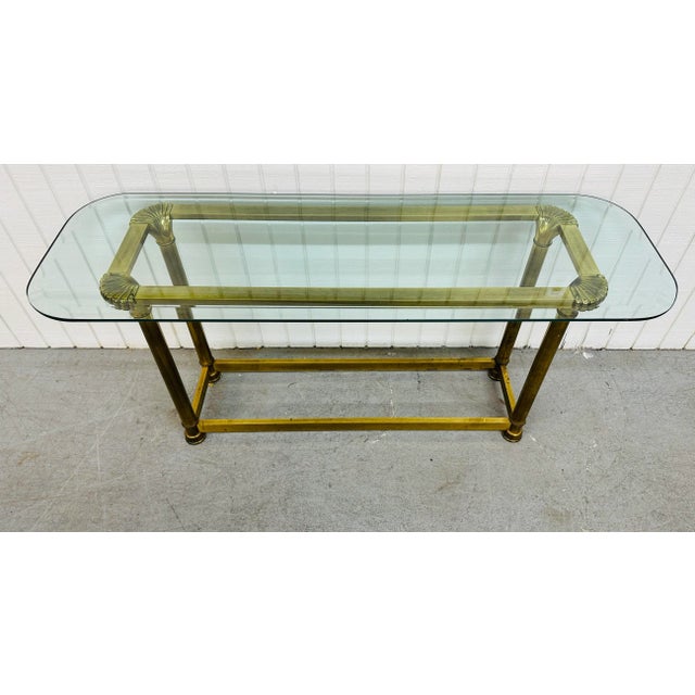 Vintage Mastercraft Style Brass & Glass Sofa Table Chairish