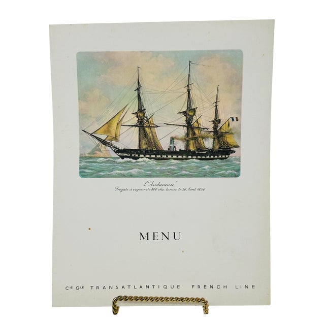 S S France 1963-1964: Rare 36-Menu Complete Holiday Voyage Collection | Louis Le Breton, Jean Carzou, Georges Rohner | First Class Ocean Liner For Sale - Image 16 of 18