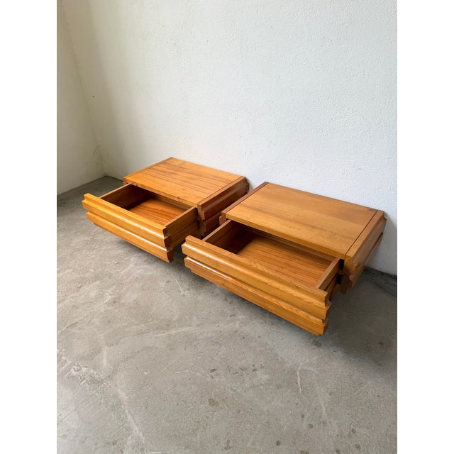 Elm Bedside Tables from Maison Regain, 1970s, Set of 2 For Sale - Image 18 of 18