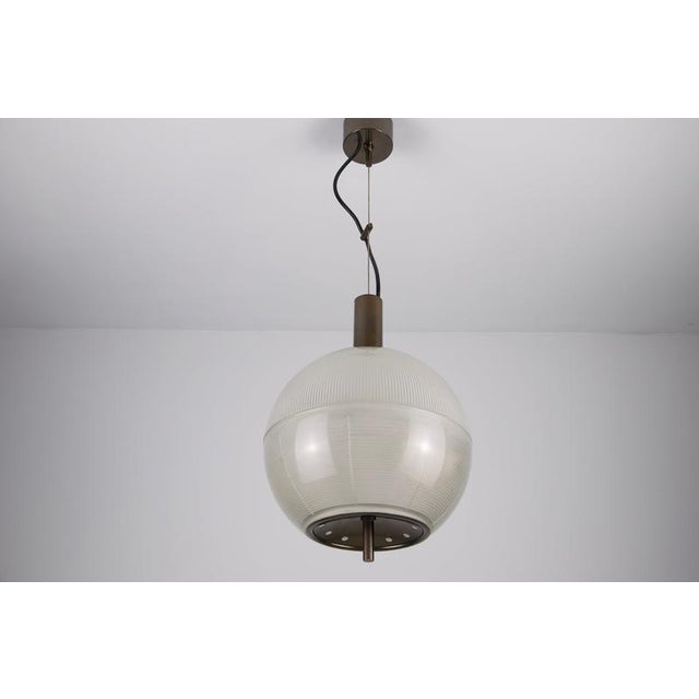 Ribbed Globe Pendant Lamp attributed to Ignazio Gardella, Italy, 1960s For Sale - Image 4 of 12