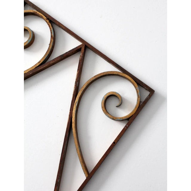 Metal Vintage Brass Architecural Panels - A Pair For Sale - Image 7 of 11