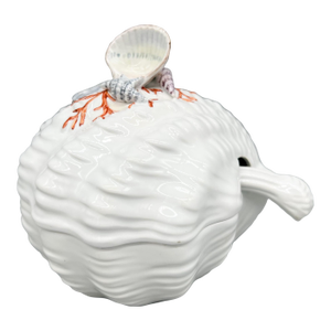 1970s Italian Ceramic Shell Gravy Boat With Ladle – Meiselman Imports Sauce Tureen