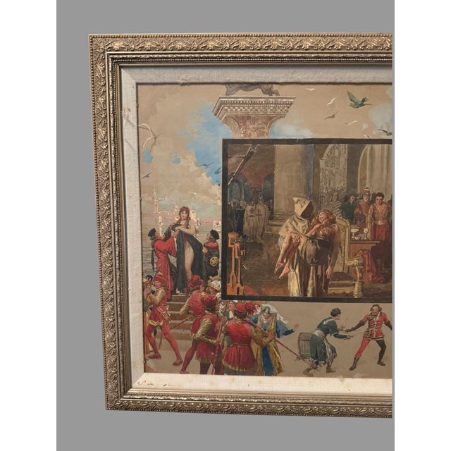Title: 1920s Original “Decameron Nights” Silent Film Illustration Artwork, Framed Description A remarkable and highly...