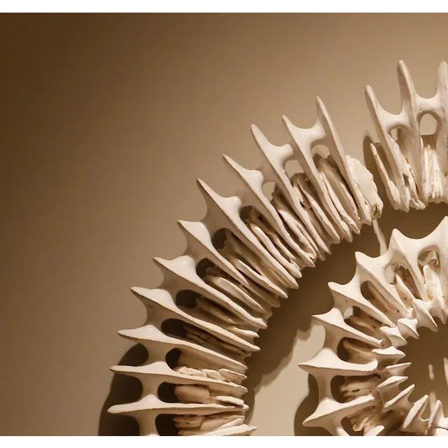 Amaltias Triptych Wall Deco in Stoneware with White Glaze by Kallia Panopoulou, Set of 3 For Sale - Image 4 of 8