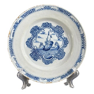 Dutch Delft Charger, 1750-1780 For Sale