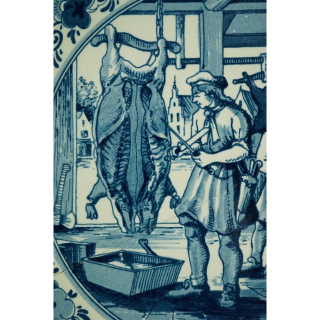 Ceramic 20th Century Dutch Porcelain Plates by Royal Goedewaagen of Delft Blue, Holland, 1940s, Set of 3 For Sale - Image 7 of 18