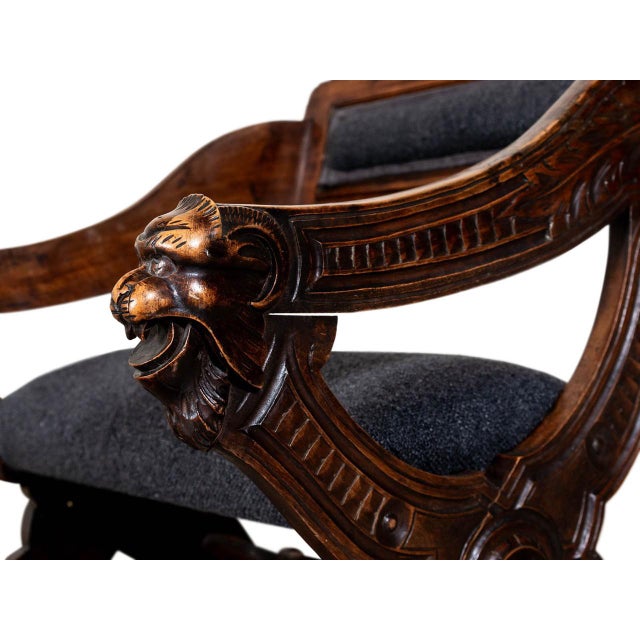 Antique Upholstered Chair For Sale - Image 4 of 5