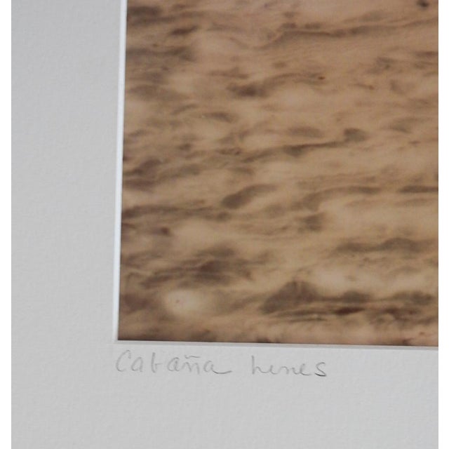 1981 photograph on paper of abstract beach and cabana scene by Martin Wax (20th century) Florida. Signed, dated and titled...