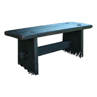 Yakisugi Charred Finish- Unique Reclaimed Barn Wood Bench, Entry, Bedroom, Garden, Hall, For Sale